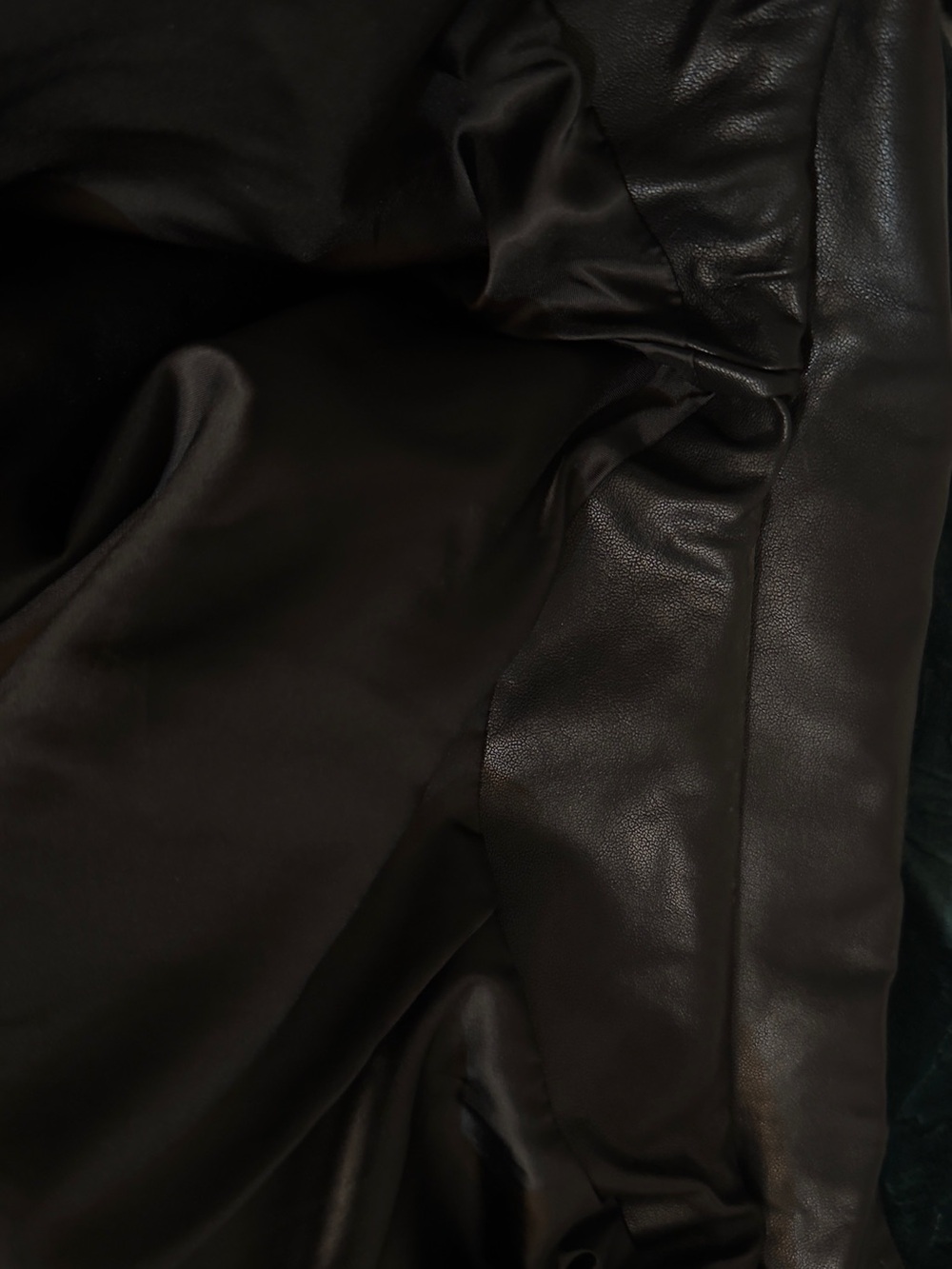 Dazy Black Faux Leather Bomber Jacket - Picture 4 of 6